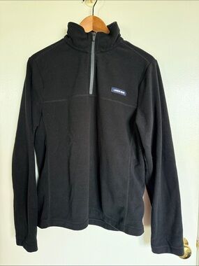 Lands' End Women’s Black Half-Zip Fleece Pullover
